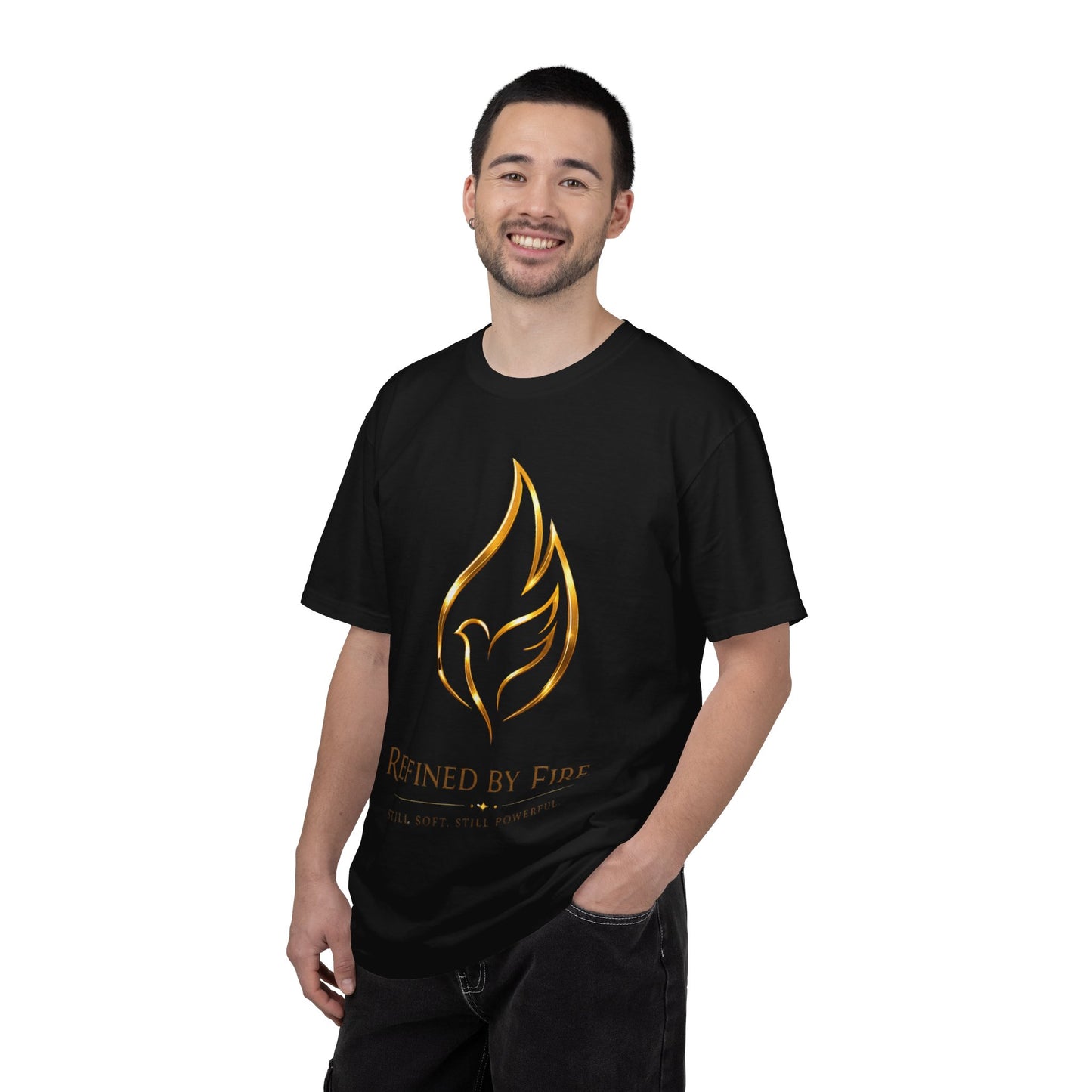 Refined By Fire Graphic T-Shirt — Inspirational Flame Dove Tee