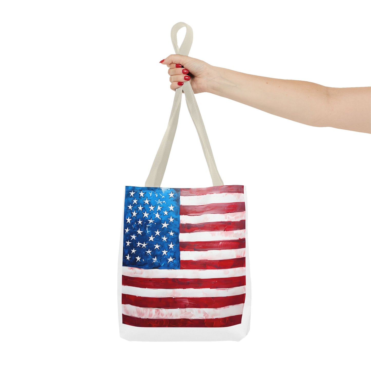 Patriotic Tote Bag, American Flag Tote, Eco-Friendly Shopping Bag, Summer Picnic Tote, USA Independence Day Gift