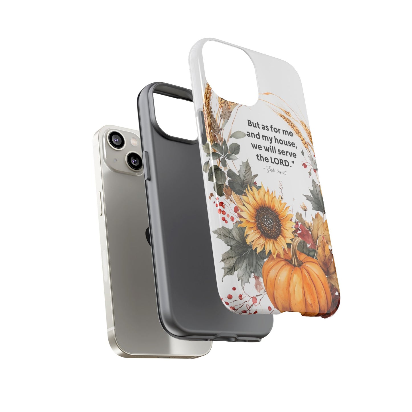 Fall-Themed Phone Case, Cozy Autumn Decor, Inspirational Quote, Pumpkin Design, Gift for Him or Her