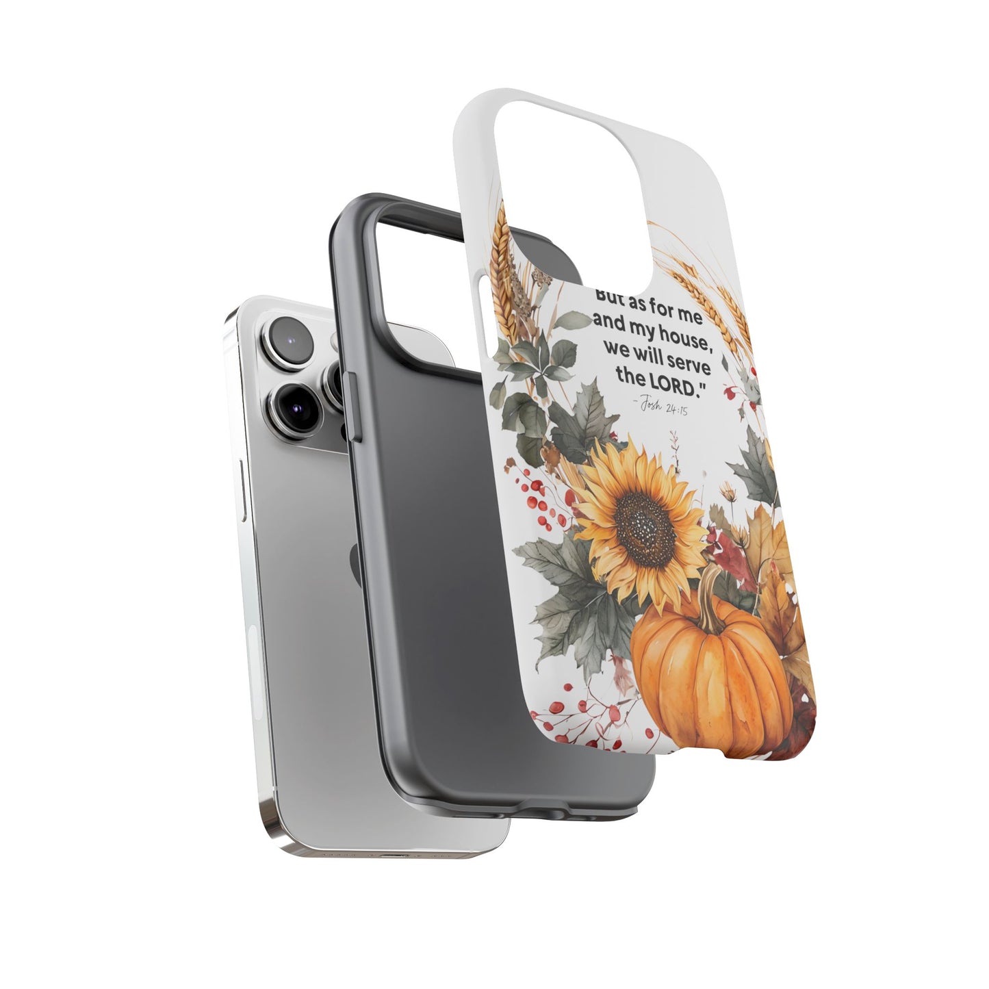 Fall-Themed Phone Case, Cozy Autumn Decor, Inspirational Quote, Pumpkin Design, Gift for Him or Her