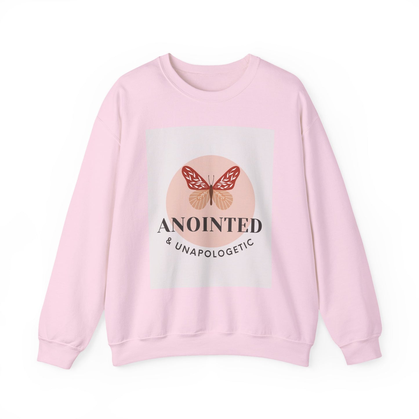 Butterfly Graphic Sweatshirt - Anointed & Unapologetic, Cozy Apparel, Gift for Her, Inspirational Fashion, Fall Outfit
