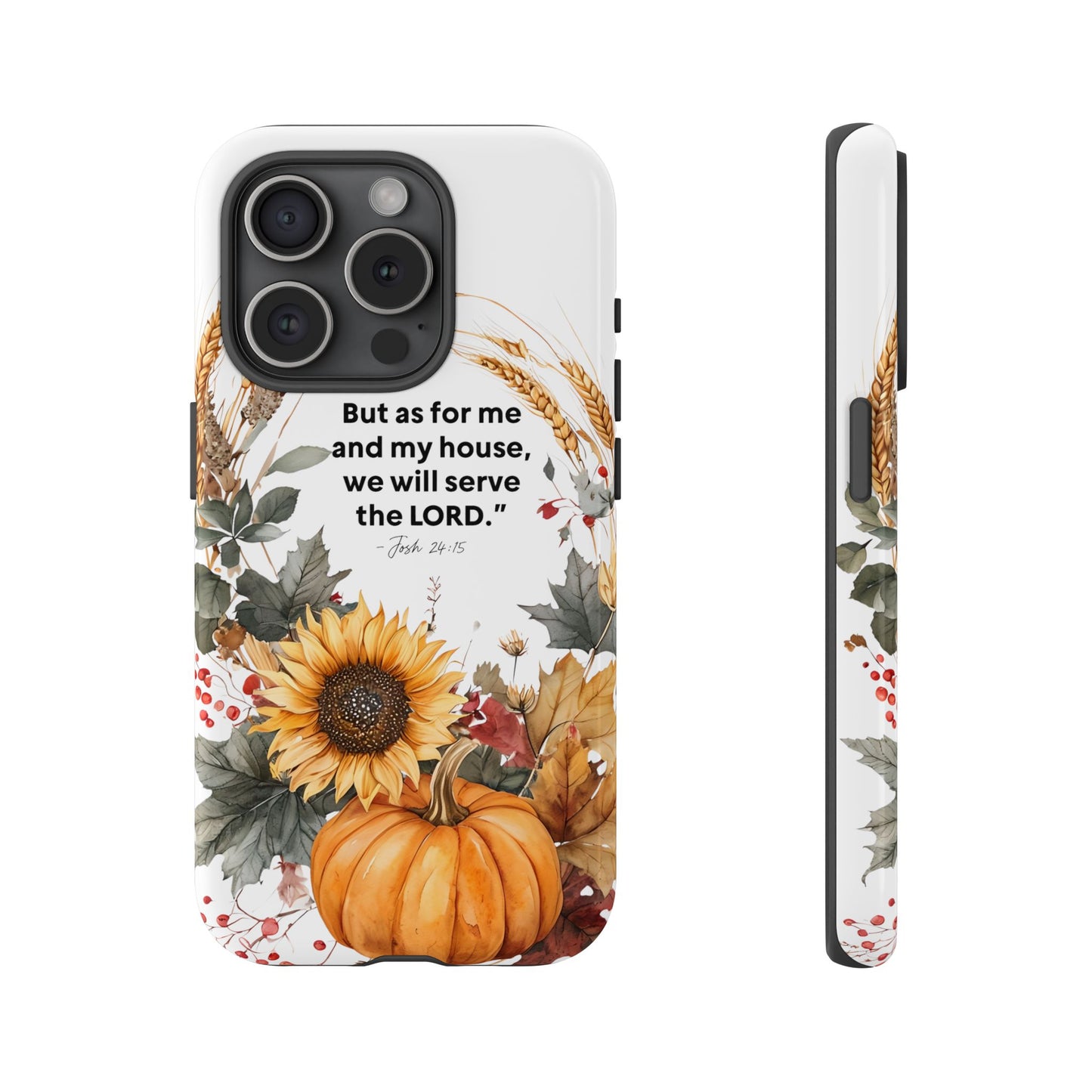 Fall-Themed Phone Case, Cozy Autumn Decor, Inspirational Quote, Pumpkin Design, Gift for Him or Her