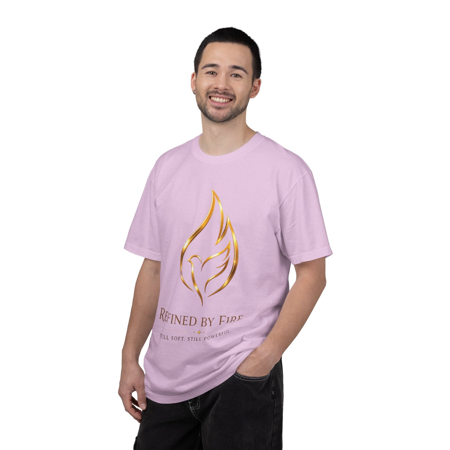 Refined By Fire Graphic T-Shirt — Inspirational Flame Dove Tee