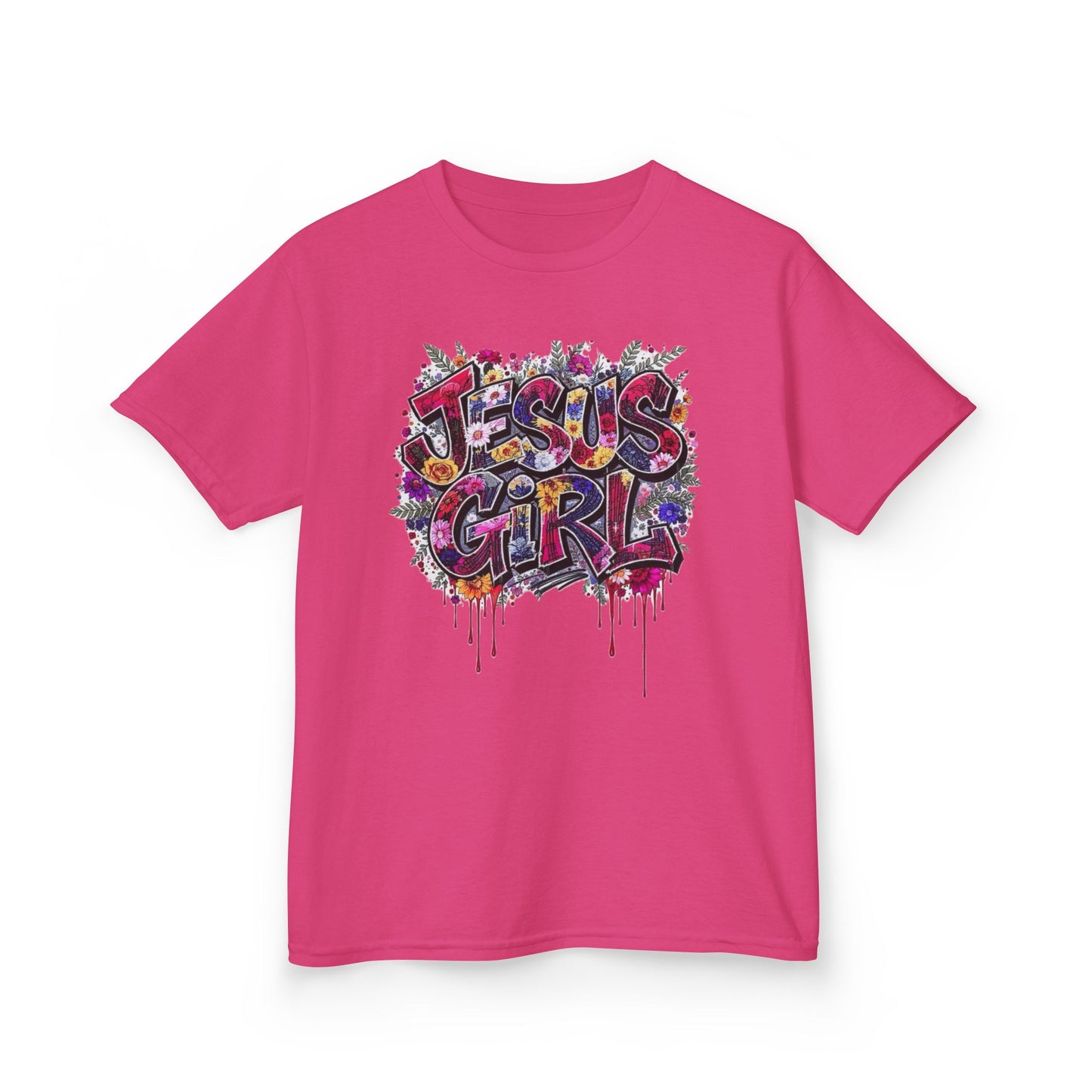 Jesus Girl Graffiti Kids Tee, Youth Graphic Shirt, Fun Faith-Based Tee, Cool Christian Apparel, Perfect Gift for Girls
