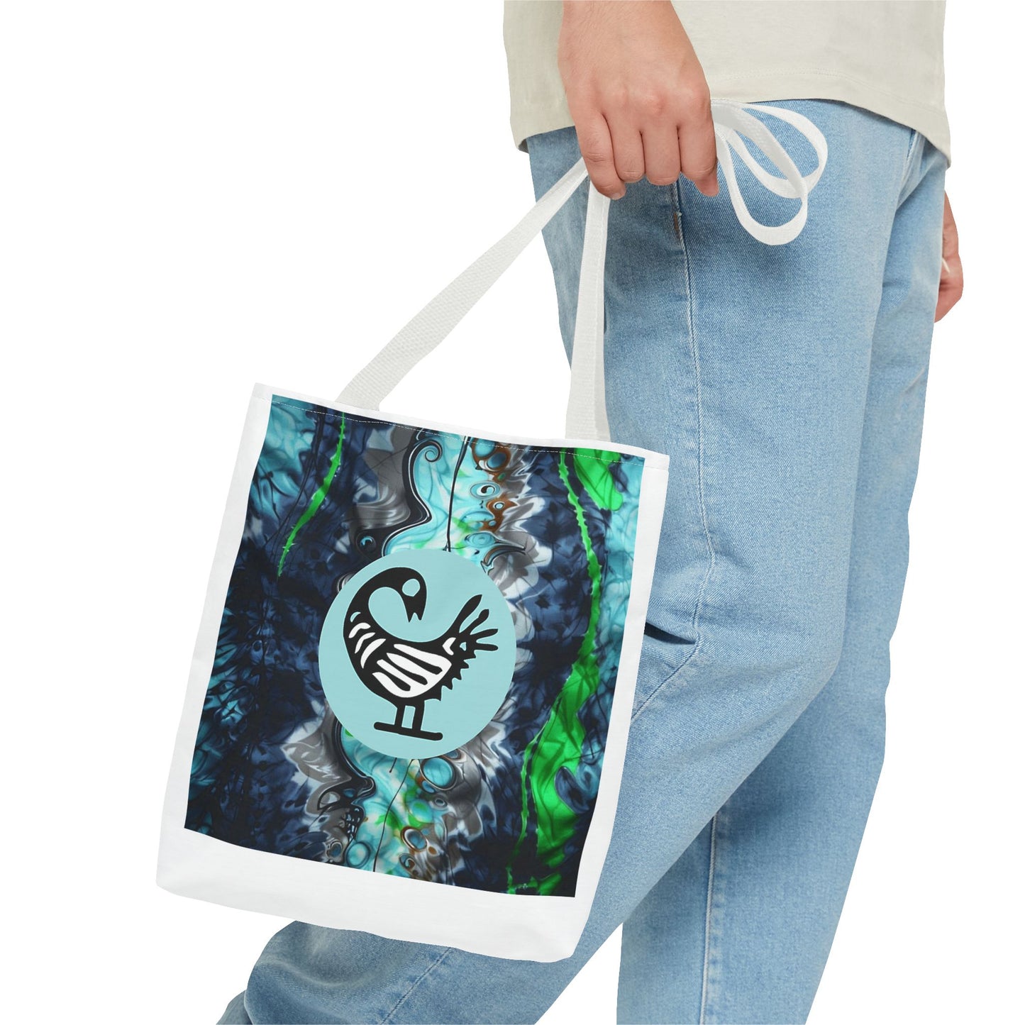 Artistic Tote Bag with Unique Print, Eco-friendly Shopping Bag, Fashionable Beach Tote, Reusable Grocery Bag, Stylish Everyday Carryall