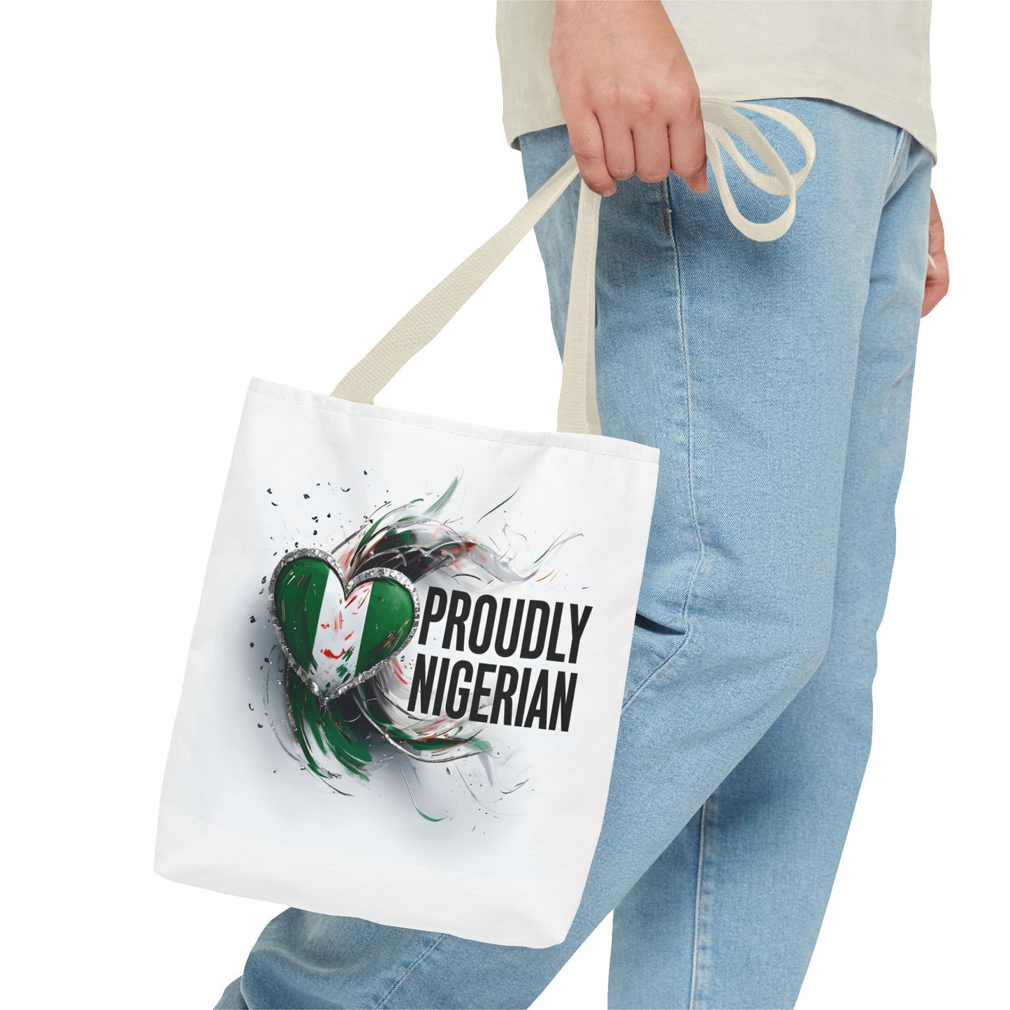 Proudly Nigerian Tote Bag | Eco-Friendly Shopping Bag, Cultural Pride Accessory, Gift for Nigerians, Travel Bag, Canvas Carryall