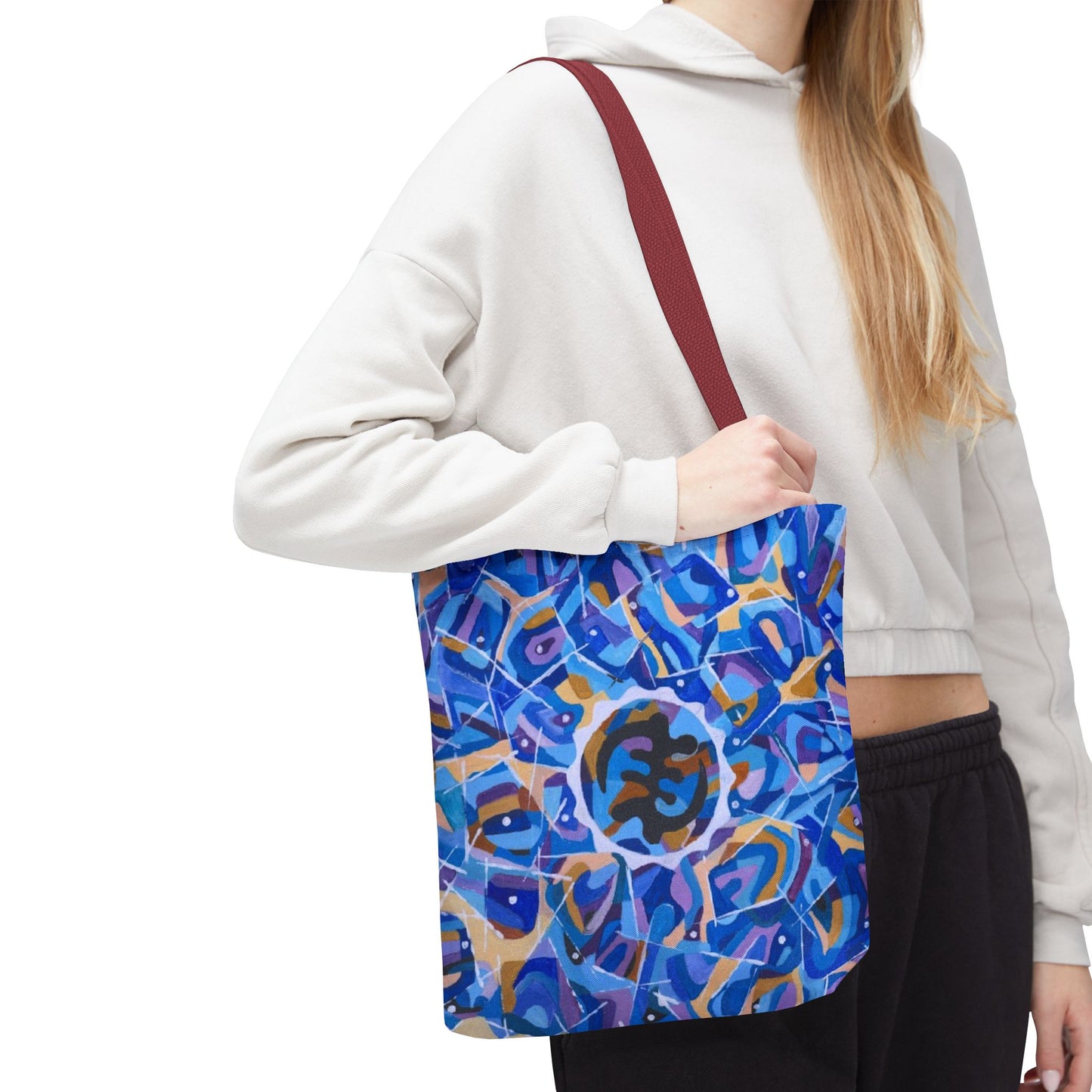 Artistic AOP Tote Bag, Colorful Everyday Tote, Trendy Shopping Bag, Unique Gift for Her, Boho Style Bag