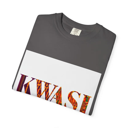 Kwasi Sunday Garment-Dyed Unisex T-Shirt, Vibrant African Print Tee, Casual Wear, Gift for Culture Enthusiasts, Celebration Apparel