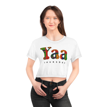 Colorful 'Yaa' Thursday Crop Tee - Vibrant and Fun Shirt for Women, Trendy Outfit, Casual Wear, Gift for Her, Birthday Celebration