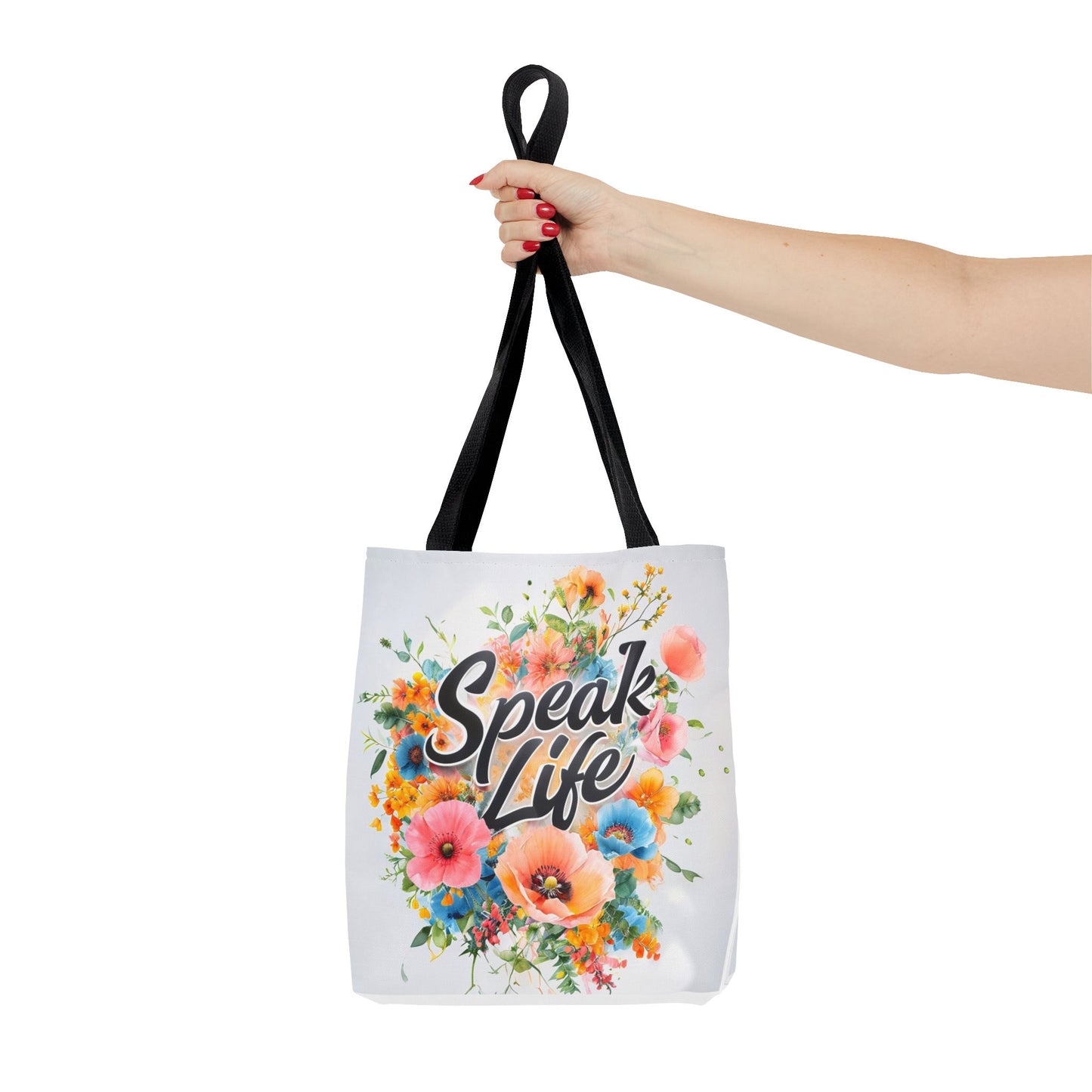 Floral Inspirational Tote Bag - 'Speak Life' Design, Motivational Gift, Carry-all Bag for Women, Eco-Friendly Shopping, Mother's Day, [...]