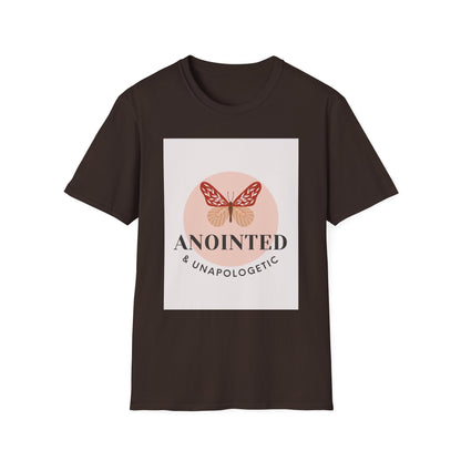 Anointed & Unapologetic Butterfly T-Shirt, Inspirational Tee, Gift for Her, Motivational Apparel, Casual Wear, Encouragement Shirt