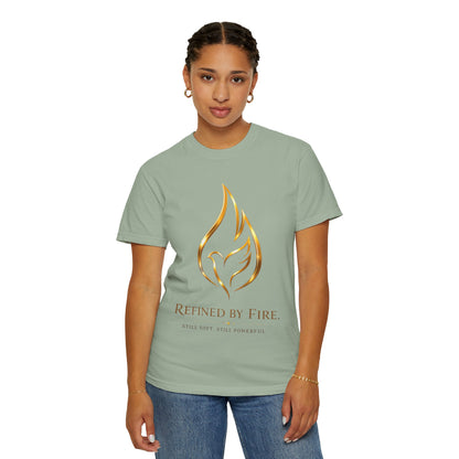 Refined By Fire Graphic T-Shirt — Inspirational Flame Dove Tee