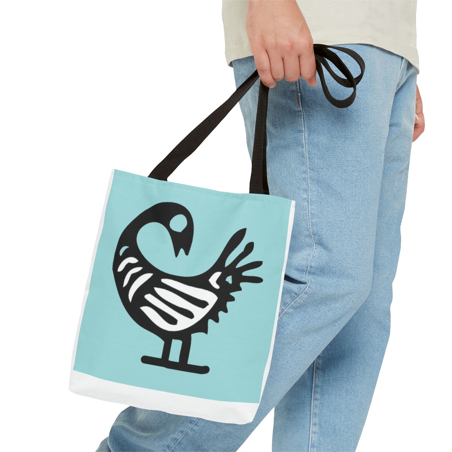 Artistic Tote Bag with Unique Swan Design, Eco-Friendly Grocery Bag, Stylish Beach Bag, Gift for Bird Lovers, Travel Tote