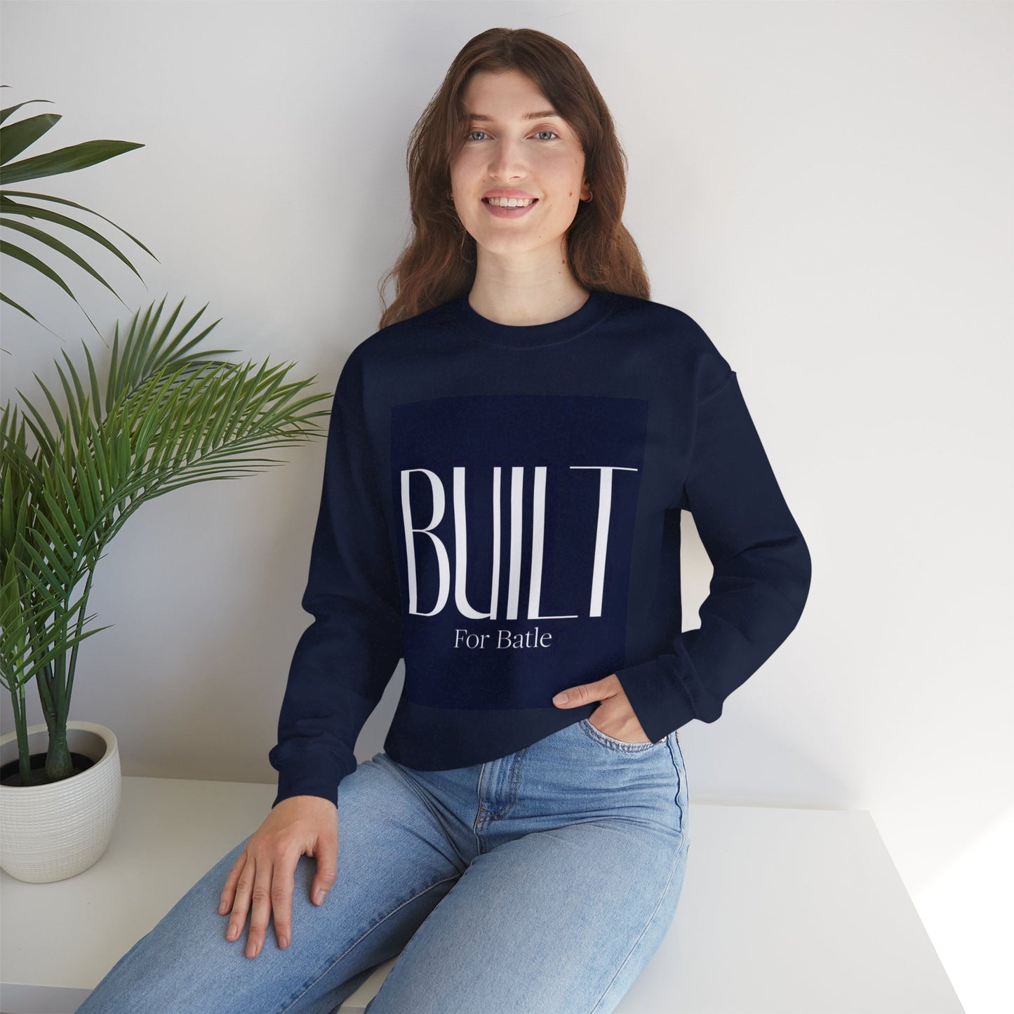 Built For Battle Unisex Crewneck Sweatshirt, Comfortable Layering, Casual Wear, Gift for Gamers, Stylish Everyday Apparel