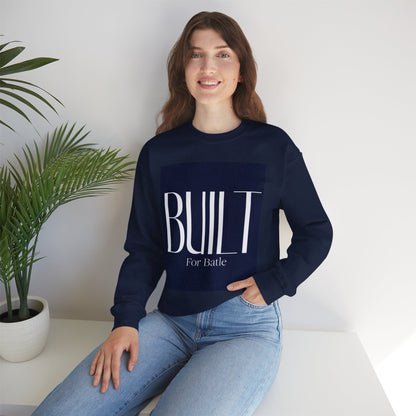 Built For Battle Unisex Crewneck Sweatshirt, Comfortable Layering, Casual Wear, Gift for Gamers, Stylish Everyday Apparel