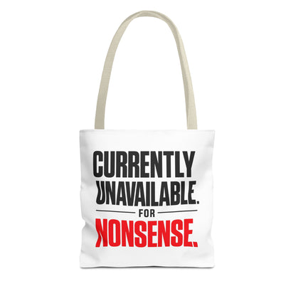 Tote Bag — "Currently Unavailable for Nonsense" Canvas Tote
