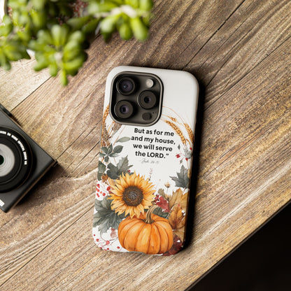 Fall-Themed Phone Case, Cozy Autumn Decor, Inspirational Quote, Pumpkin Design, Gift for Him or Her