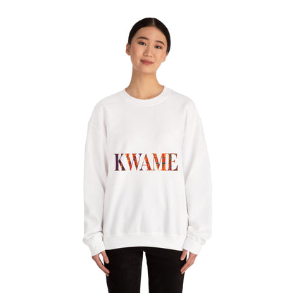 Kwame Graphic Crewneck Sweatshirt | Cozy Unisex Sweatshirt for Casual Outfits, Gift for Her/Him, Fall Fashion, Everyday Wear
