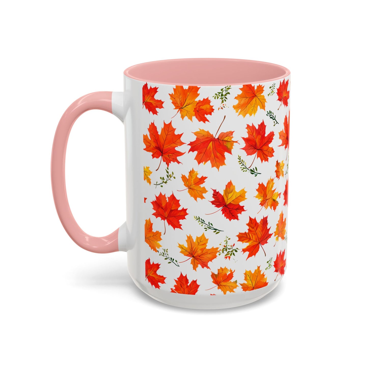 Autumn Leaves Coffee Mug, Fall Decor, Thanksgiving Gift, Hot Beverage Cup, Seasonal Drinkware