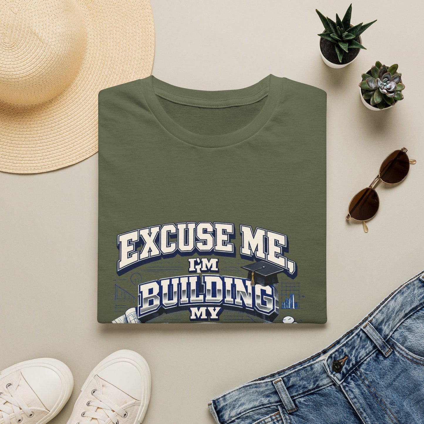 Building My Future T-Shirt — "Excuse Me I'm Building My Future" Motivational Tee