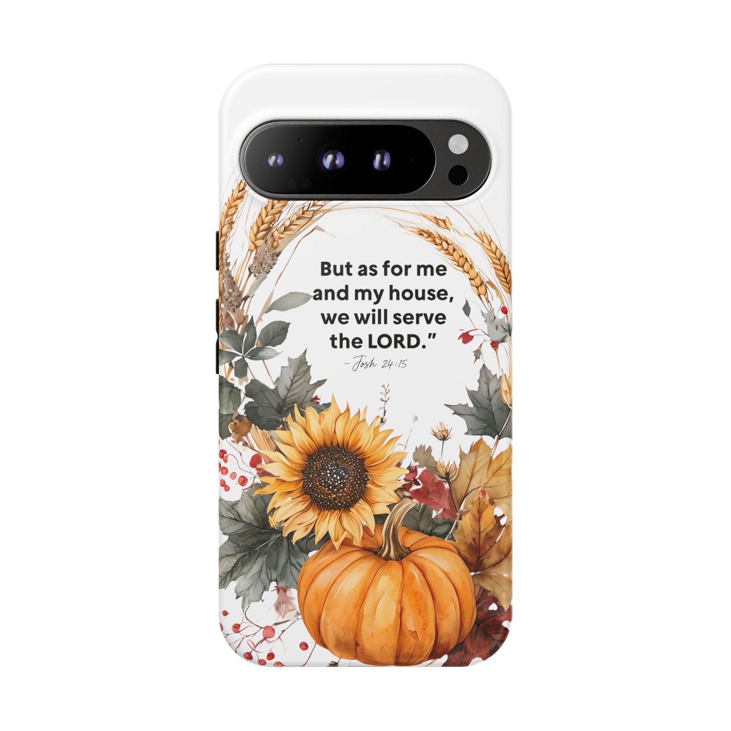 Fall-Themed Phone Case, Cozy Autumn Decor, Inspirational Quote, Pumpkin Design, Gift for Him or Her