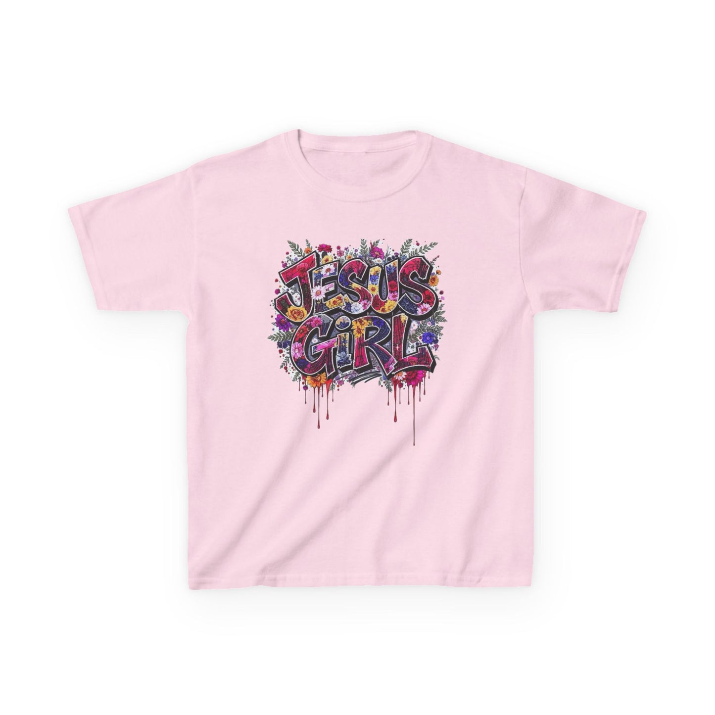 Jesus Girl Graffiti Kids Tee, Youth Graphic Shirt, Fun Faith-Based Tee, Cool Christian Apparel, Perfect Gift for Girls