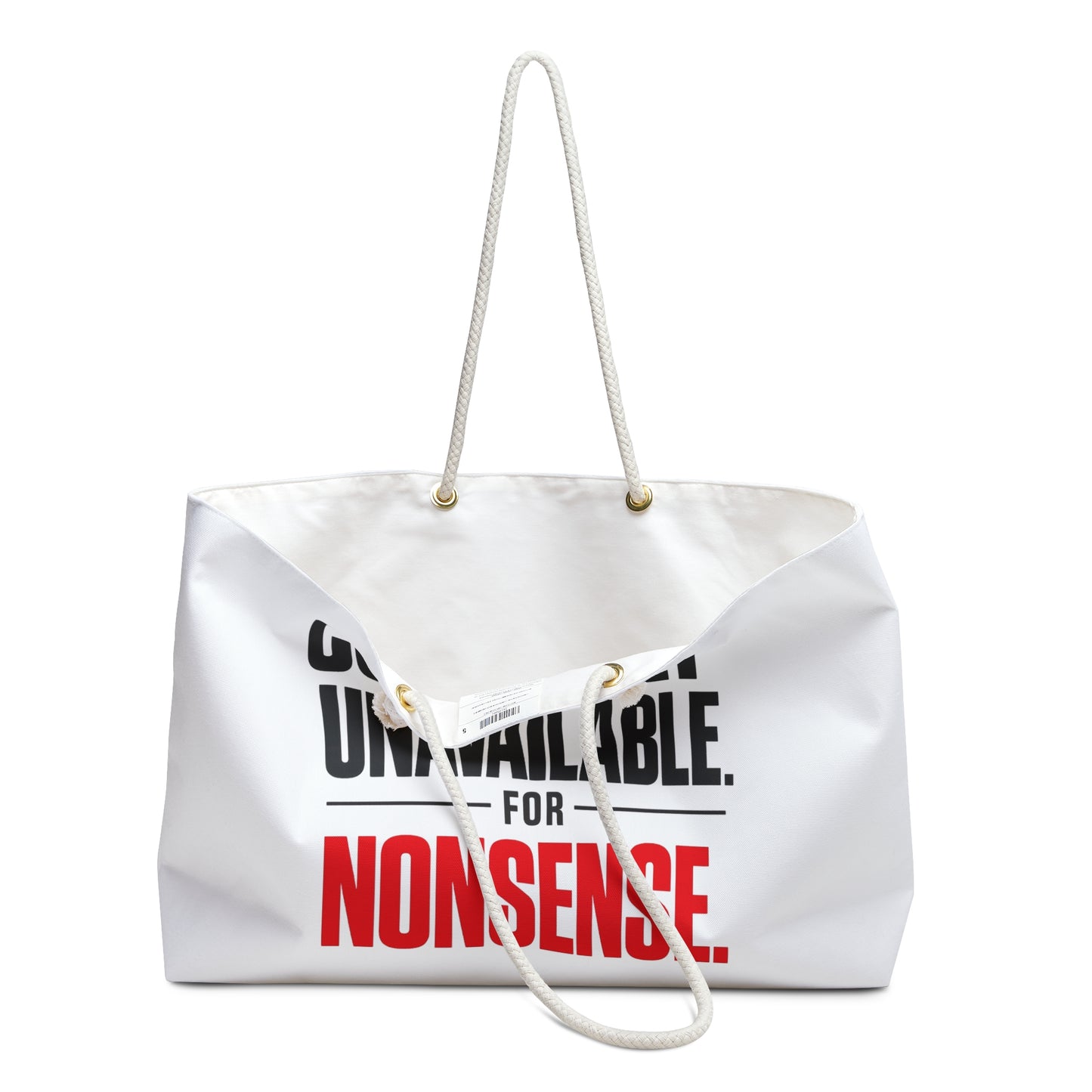 Weekender Bag — "Currently Unavailable for Nonsense" Travel Tote