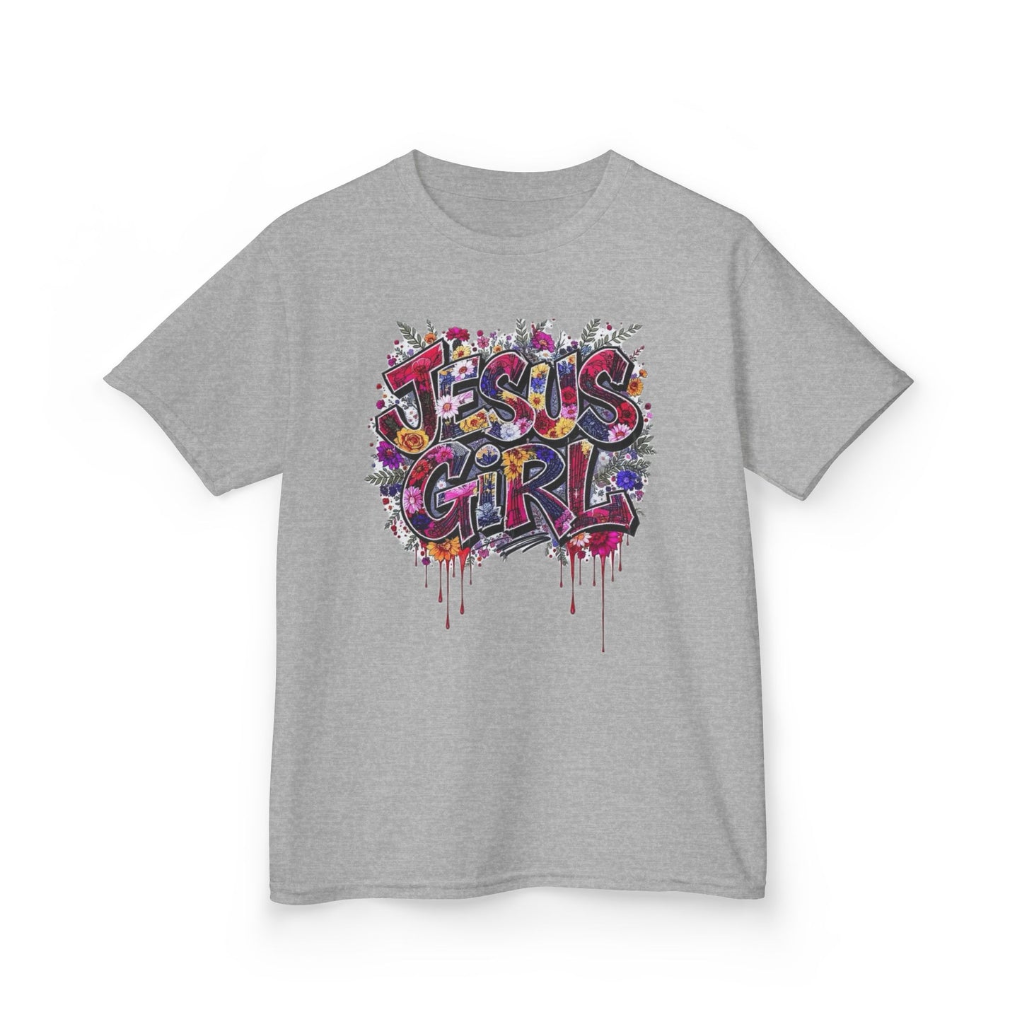 Jesus Girl Graffiti Kids Tee, Youth Graphic Shirt, Fun Faith-Based Tee, Cool Christian Apparel, Perfect Gift for Girls